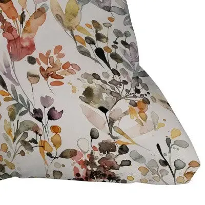 18"x18" Ninola Design Wild Grasses Rustic Organic Holiday Square Throw Pillow - Deny Designs