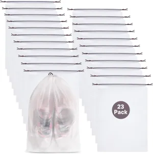 23 pack portable travel shoe bag, 11.8 "x 15.7" waterproof and dust proof travel shoe bag packaging, space saving dust storage bagtravel essentials for women