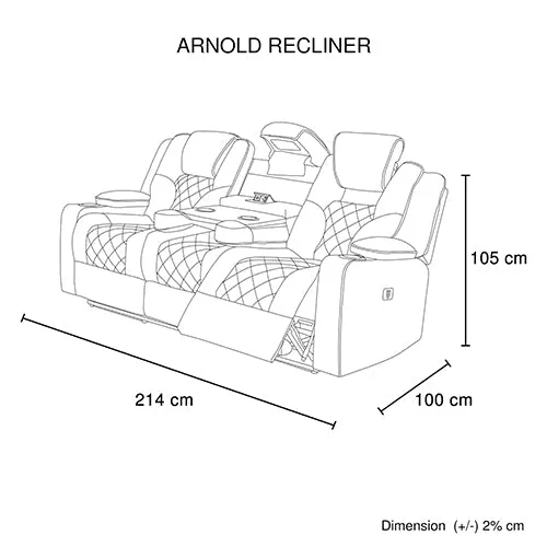 3 1 1 Seater Electric Recliner With Rhino Fabric