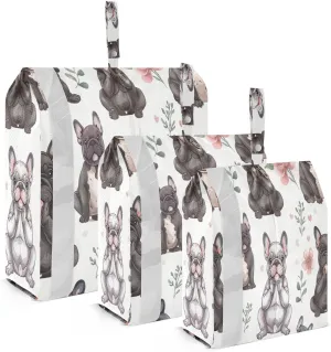 3 Set Travel Packing Cubes Lightweight Foldable French Bulldog Luggage Bags Organizers for Travel Accessories Travel Essentials