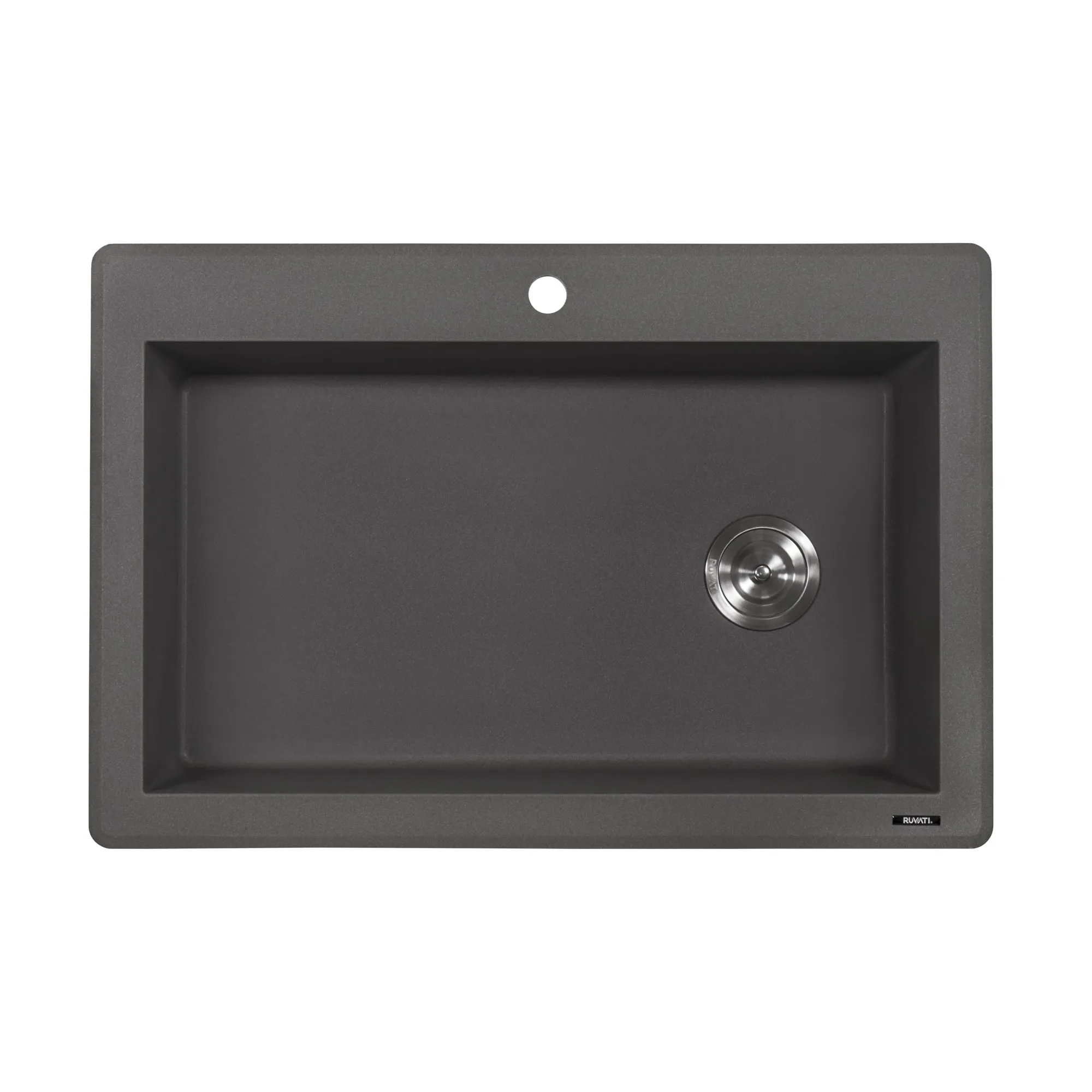 33 x 22 inch Drop-in Topmount Granite Composite Single Bowl Kitchen Sink