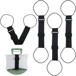 4PCS Luggage Straps to Connect Two Suitcases, Stretchable Luggage Straps, Metal Buckle Suitcase Strap Add a Bag Bungees Adjustable Attachment Accessories Belts Spinner Carryon Travel Airport(Black)