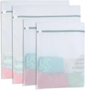 4Pcs Mesh Laundry Bags,Laundry Bags Mesh Wash Bags,Laundry Bags For Washing Machines,Large size(Two 16 * 20 inch Two 24 * 24 inch) For clothes, pants, skirts, outerwear, anti knot