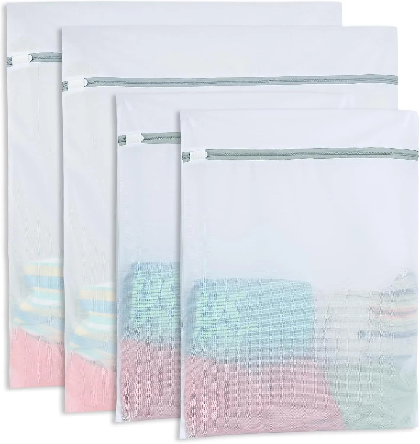4Pcs Mesh Laundry Bags,Laundry Bags Mesh Wash Bags,Laundry Bags For Washing Machines,Large size(Two 16 * 20 inch Two 24 * 24 inch) For clothes, pants, skirts, outerwear, anti knot