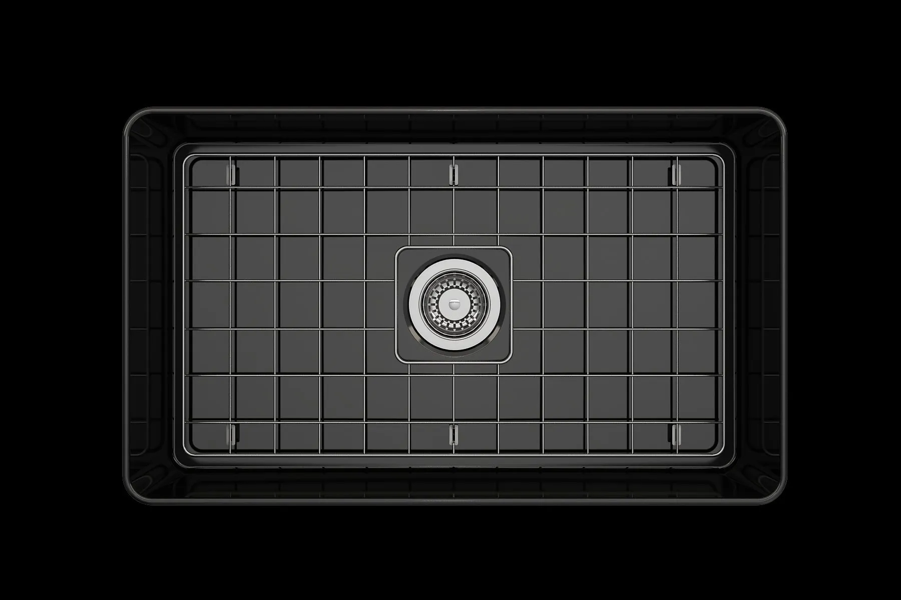 Aderci 30" x 18" x 10" Single-Basin Farmhouse Apron Front Kitchen Sink in Black