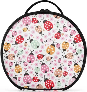 ALAZA Lady Bug Polka Dot Portable Cosmetic Bag Large Capacity Travel Makeup Case Organizer
