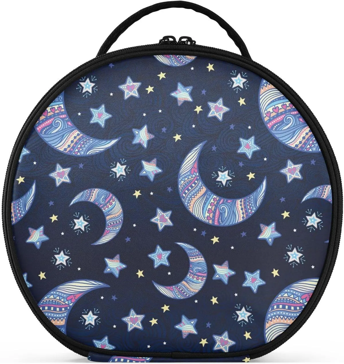 ALAZA Night Stars Crescent Moon Portable Cosmetic Bag Large Capacity Travel Makeup Case Organizer