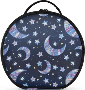 ALAZA Night Stars Crescent Moon Portable Cosmetic Bag Large Capacity Travel Makeup Case Organizer