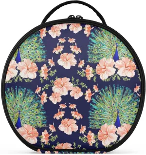 ALAZA Peacock Flower Makeup Brush Organizer Cosmetics Bags for Cosmetics Brushes