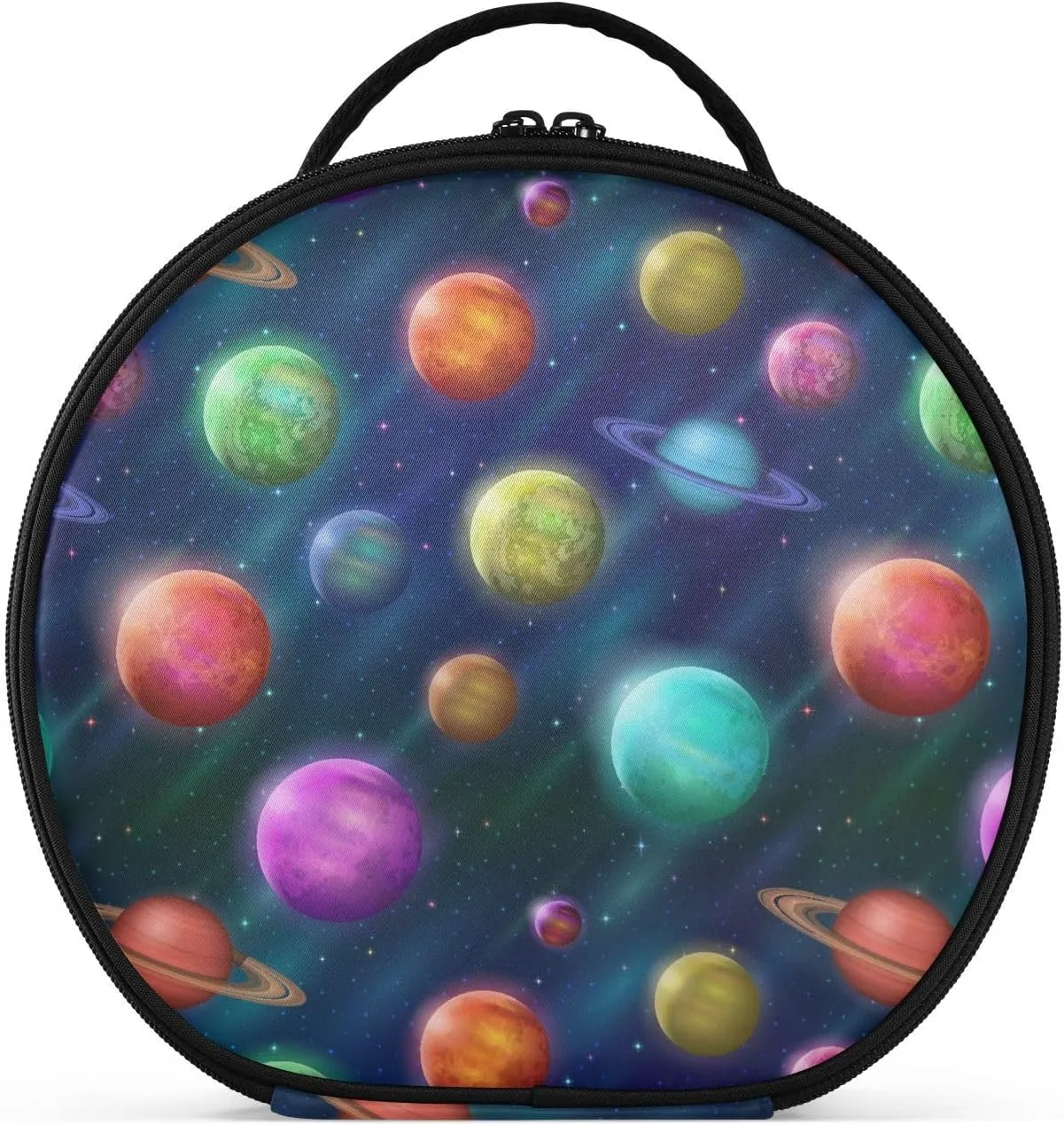 ALAZA Planets Colorful Makeup Bag Travel Cosmetic Bag Large Toiletry Organizer