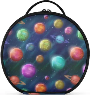 ALAZA Planets Colorful Makeup Bag Travel Cosmetic Bag Large Toiletry Organizer
