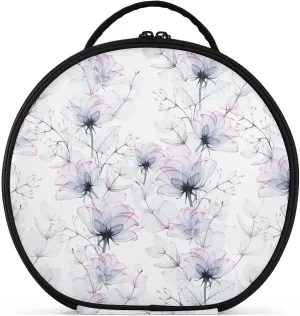 ALAZA Rose Flowers and Eucalyptus Leaves Toiletry Bag Travel Makeup Case Organizer for Women