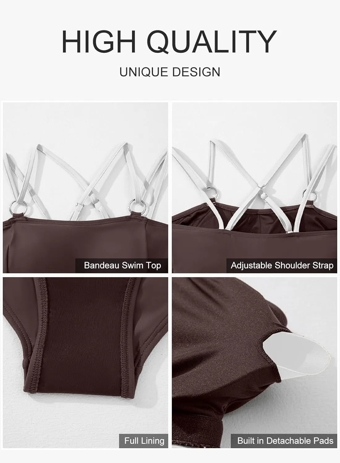 Aleumdr Tankini Swimsuits for Women Two Piece Tummy Control Bathing Suits Flowy Swim Tops with Bottoms