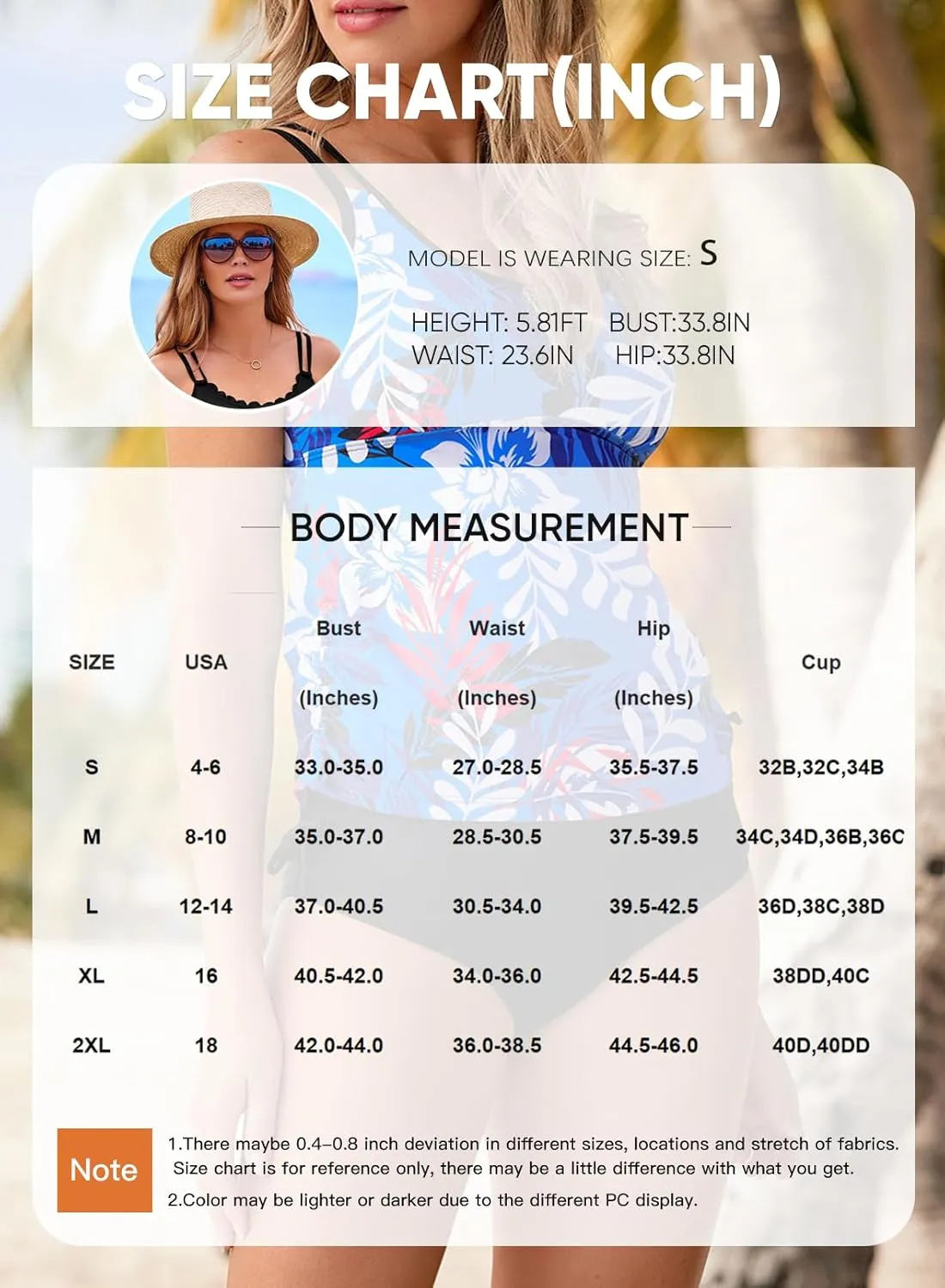 Aleumdr Womens Blouson Tankini Swimsuits Athletic Two Piece Strappy Tummy Control Bathing Suits with Bottoms