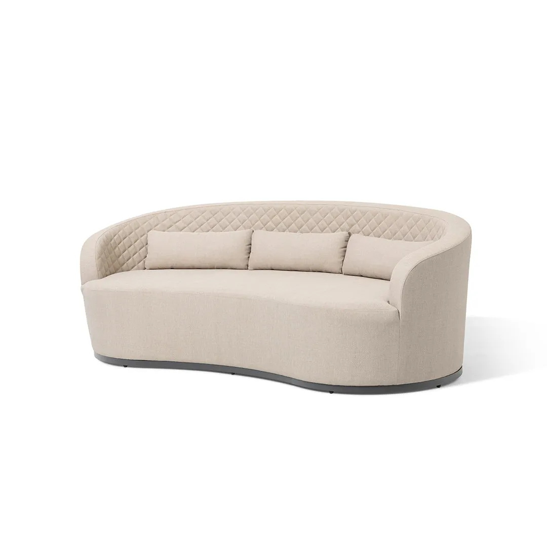 Ambition Curve 3 Seater Sofa Daybed With Footstool in Oatmeal