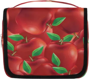 Apples Hanging Travel Toiletry Bag Cosmetic Bag Portable Wash Bag with Hook for Bathroom Accessories Toiletries Cosmetics