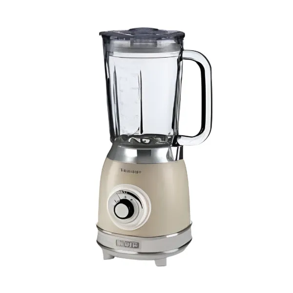 Ariete Blender 1000W1.5L4Stainless Steel Blades4 Speeds Pulse ButtonGlass JarBeige Colou