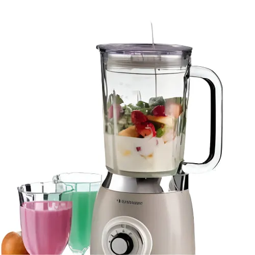 Ariete Blender 1000W1.5L4Stainless Steel Blades4 Speeds Pulse ButtonGlass JarBeige Colou