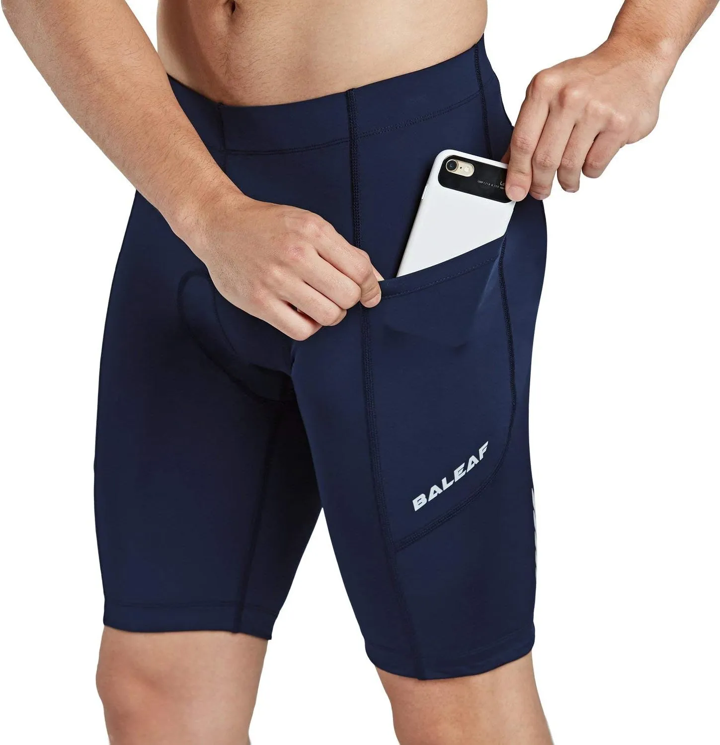 baleaf Men's Padded Bike Shorts Cycling Road Biking Riding Bicycle Cycle Wear Pockets UPF 50  MTB Accessories Tights