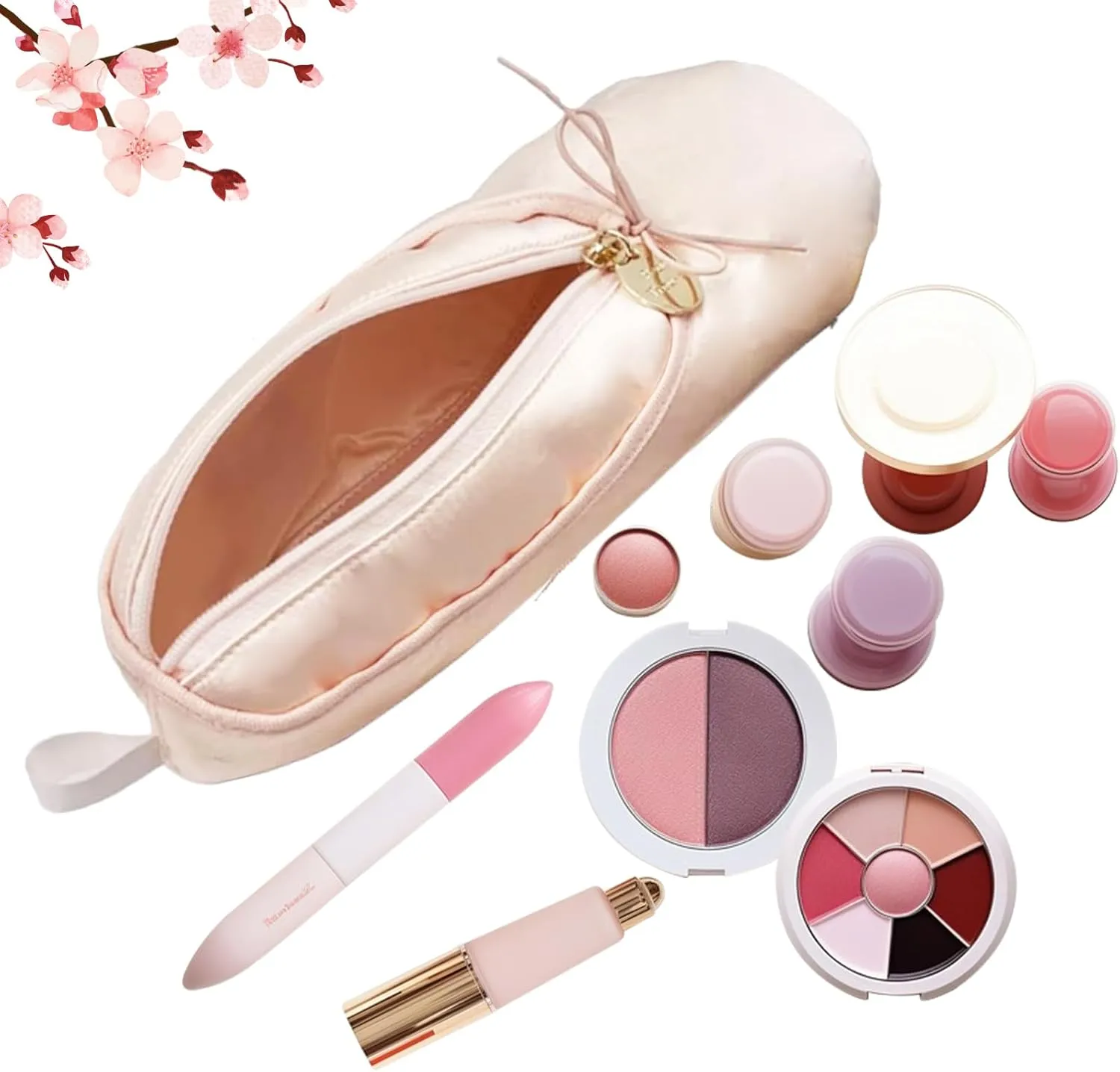Ballet Shoe Makeup Bag, Small Cosmetic Bag for Trip Portable Cosmetic Travel Bag, Makeup Organizer Bag Cosmetic Organizer for Woman Girl Dancer Lover