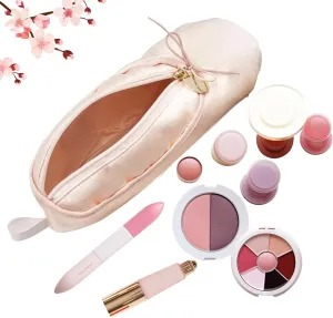 Ballet Shoe Makeup Bag, Small Cosmetic Bag for Trip Portable Cosmetic Travel Bag, Makeup Organizer Bag Cosmetic Organizer for Woman Girl Dancer Lover