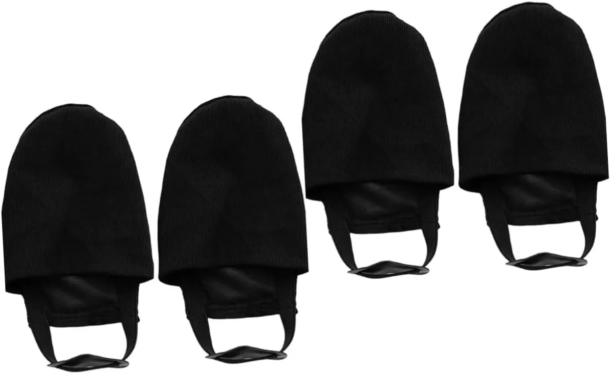 BESPORTBLE 2 Pairs Bowling Sliding Mat Boys and Girls Bowling Shoe Slider Black Sports Accessory