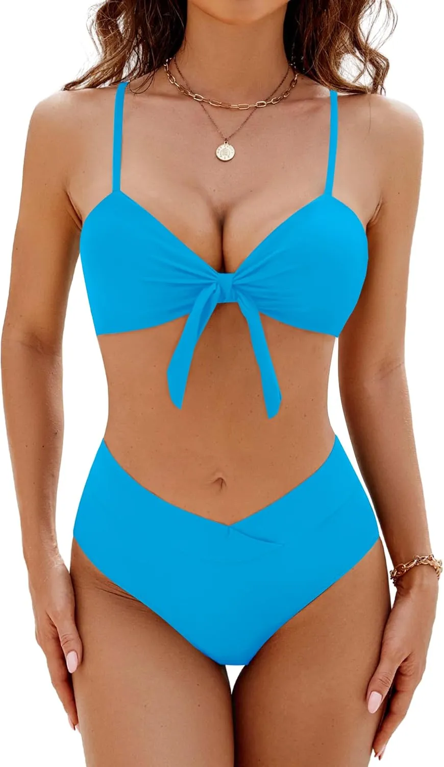 Blooming Jelly Women's High Waisted Bikini Sets Two Piece Swimsuit Sexy Bathing Suits