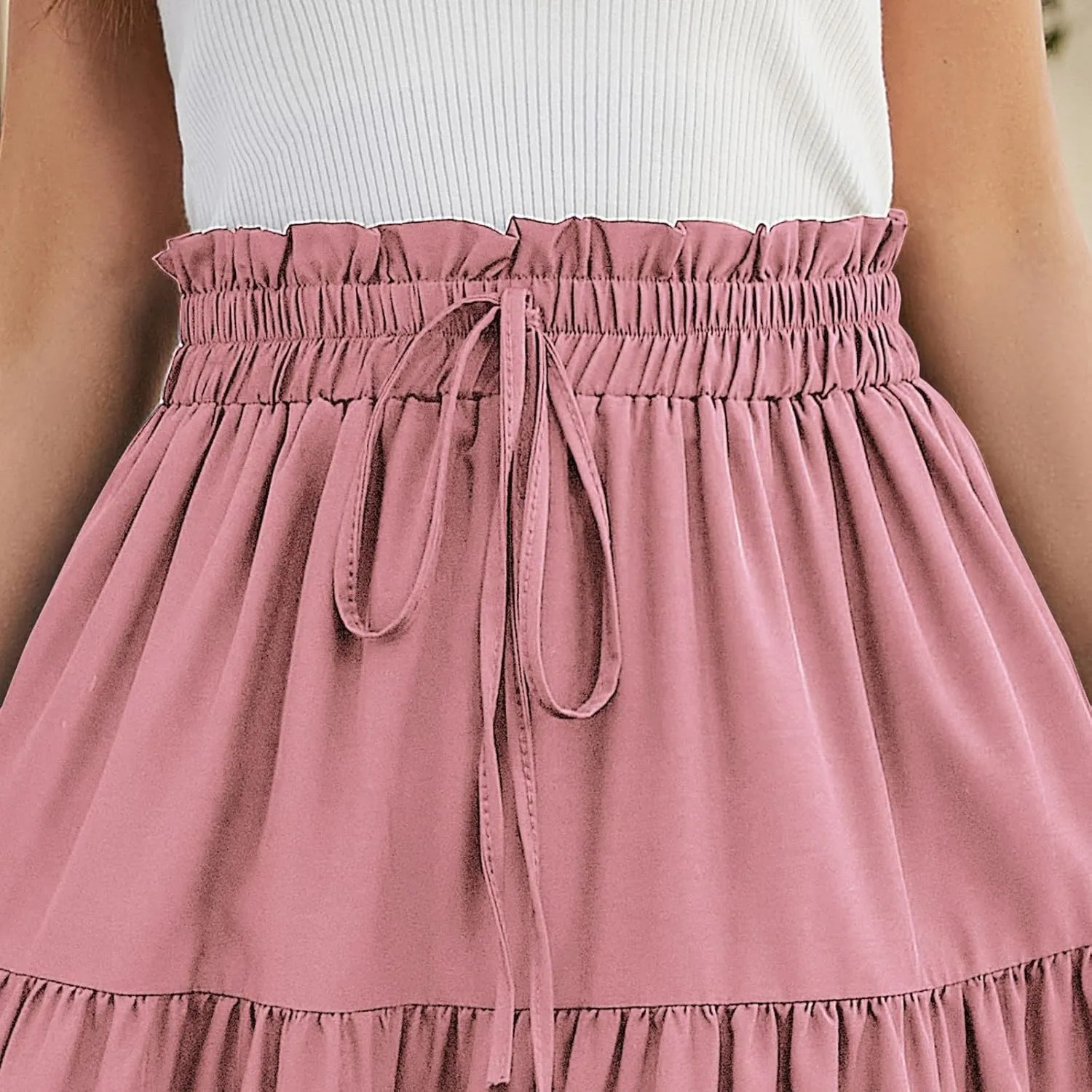 Boho Skirt Maxi Spring Flowy Boho Comfy Tiered Western Midi Skirt