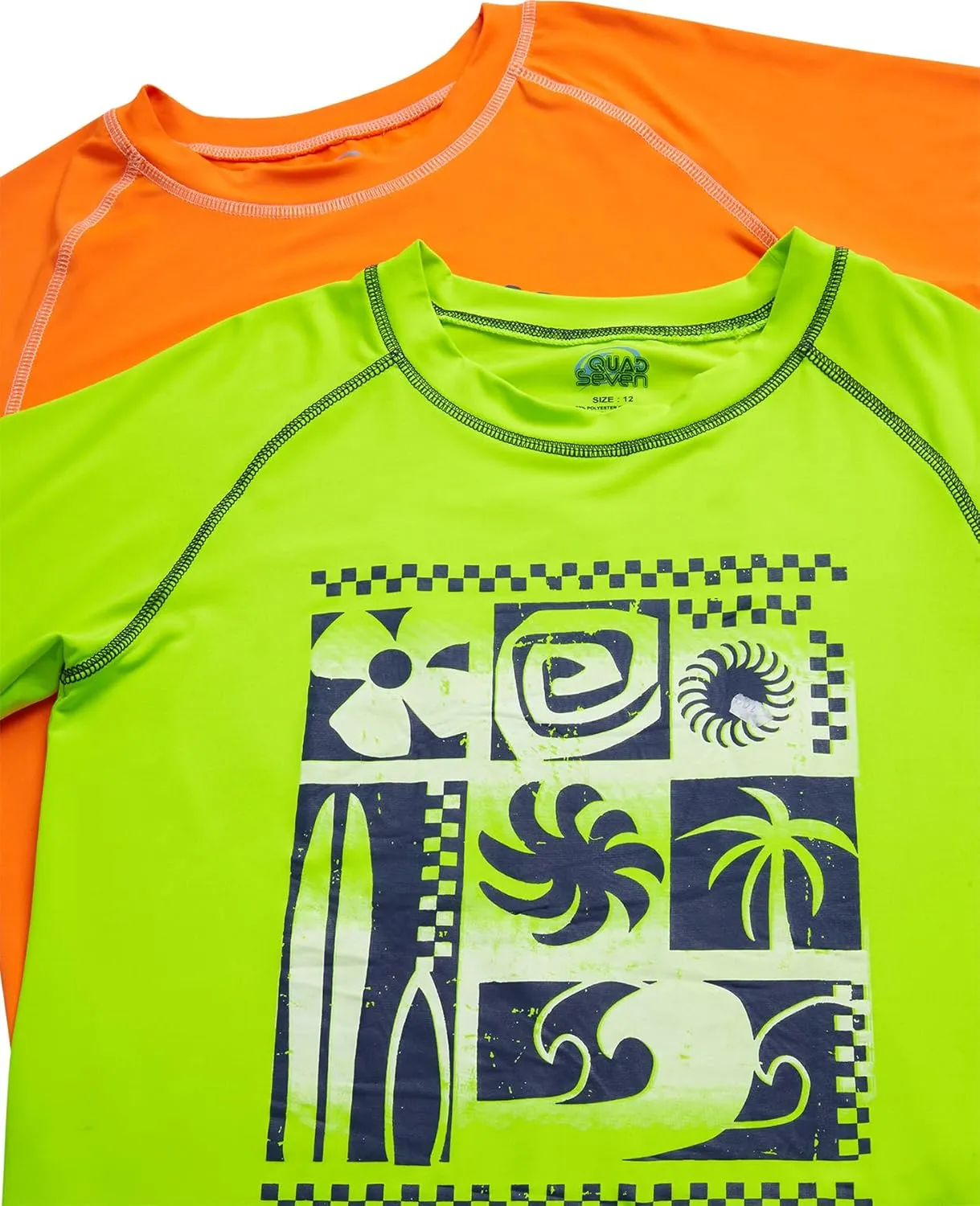 Boys Rash Guard Swimsuit Set  4-Piece Kids Short Sleeve Bathing Suit Swimwear Sets (Sizes: 5-12)