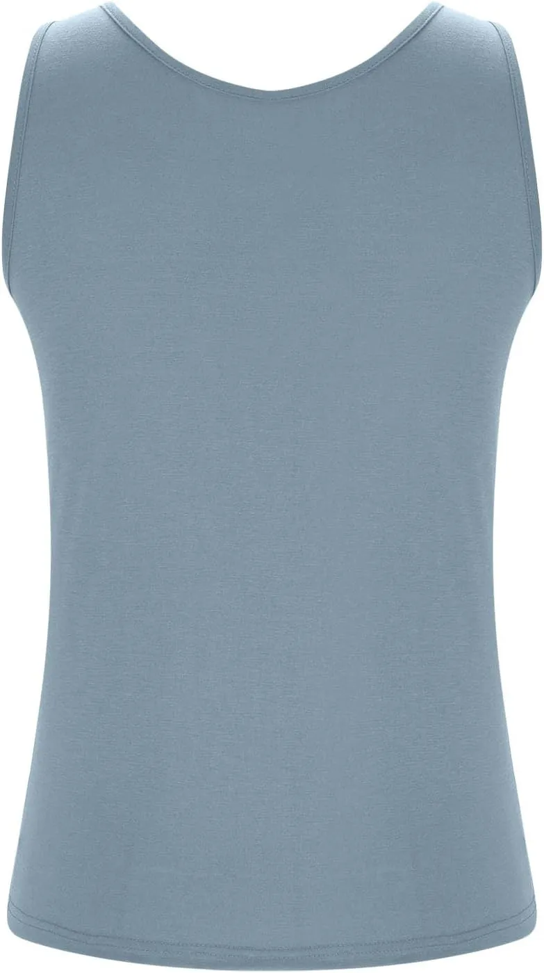 Bra Tank Tops for Women Plus Size Basic Workout Top Camisole Sleeveless Padded Yoga Shirt Modal Scoop Neck Shelf Bras