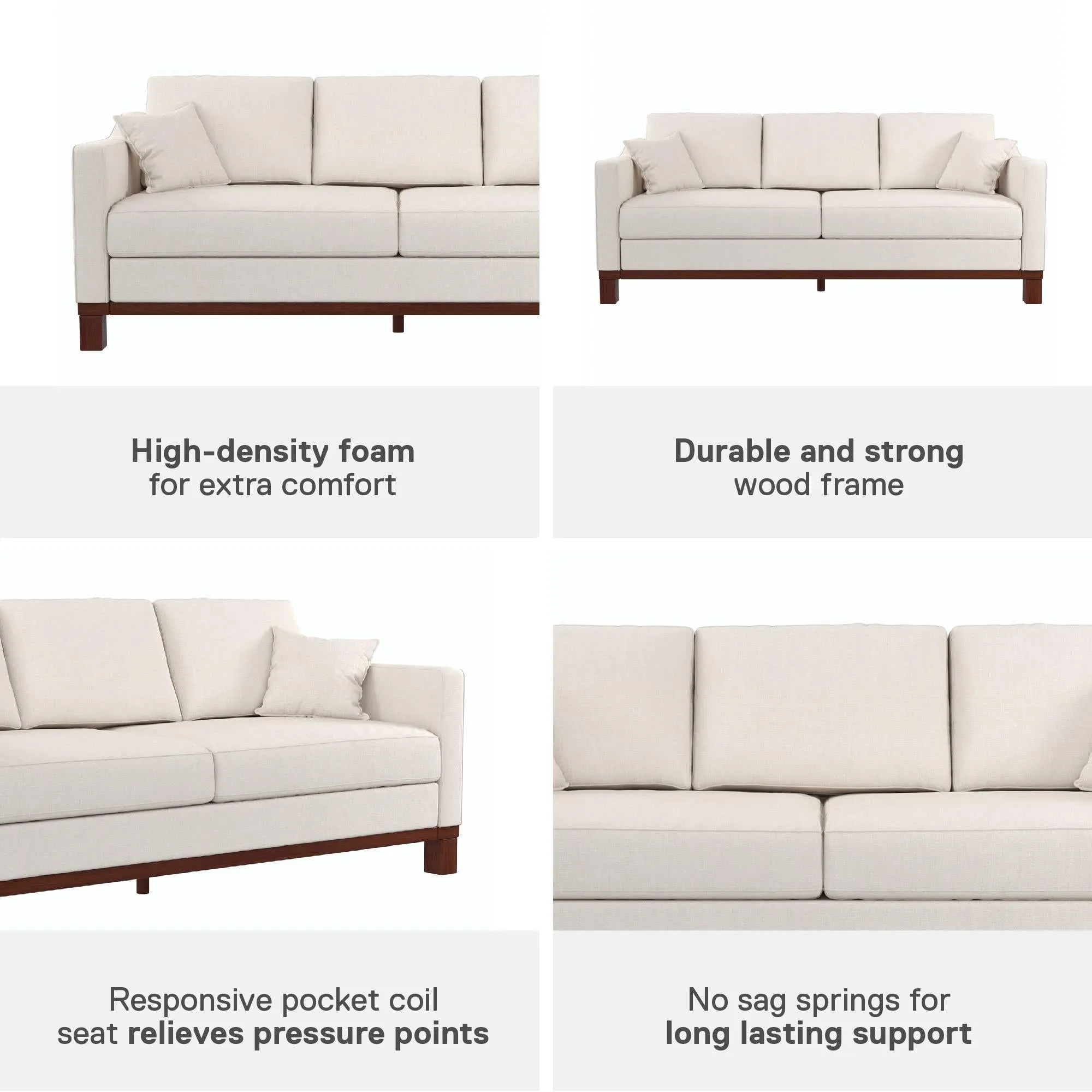 Brooklyn Upholstered Wood Base Sofa