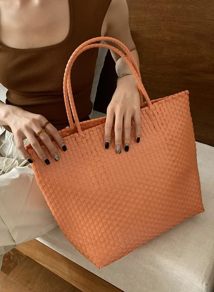Caistre Woven Jelly Bag for Women Summer PVC Hobo Handbag 2025 Washable Totes Beach Bag for Shopping Beach 2025