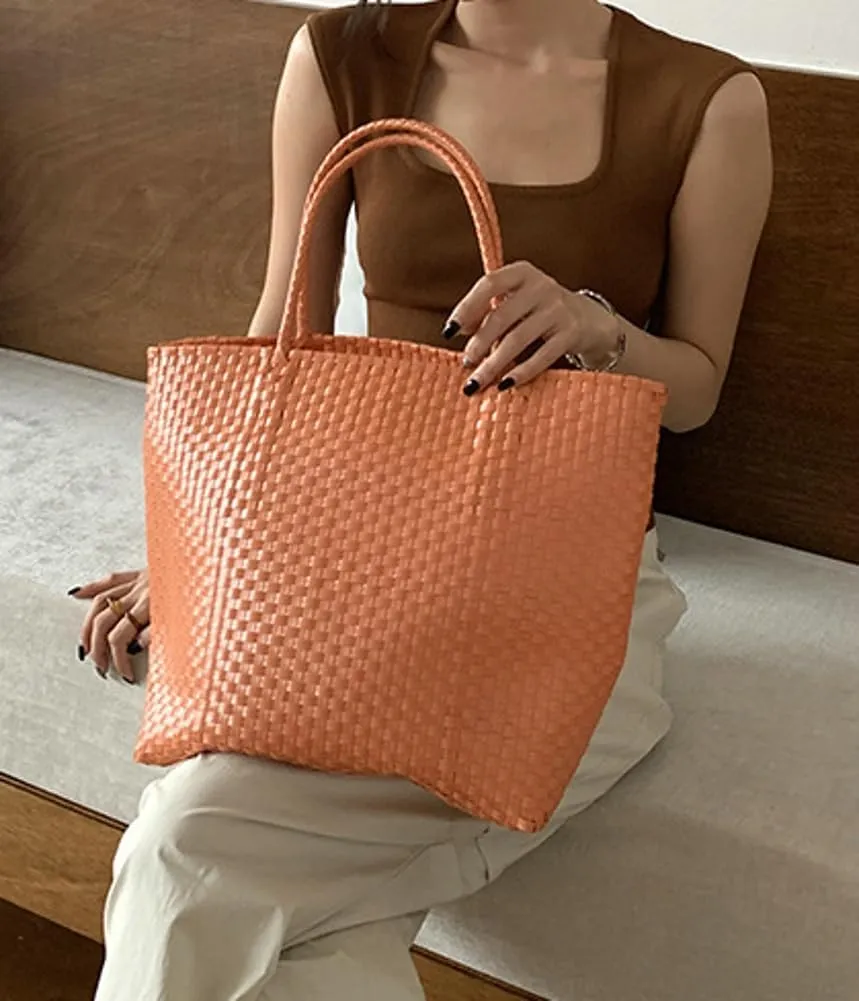 Caistre Woven Jelly Bag for Women Summer PVC Hobo Handbag 2025 Washable Totes Beach Bag for Shopping Beach 2025