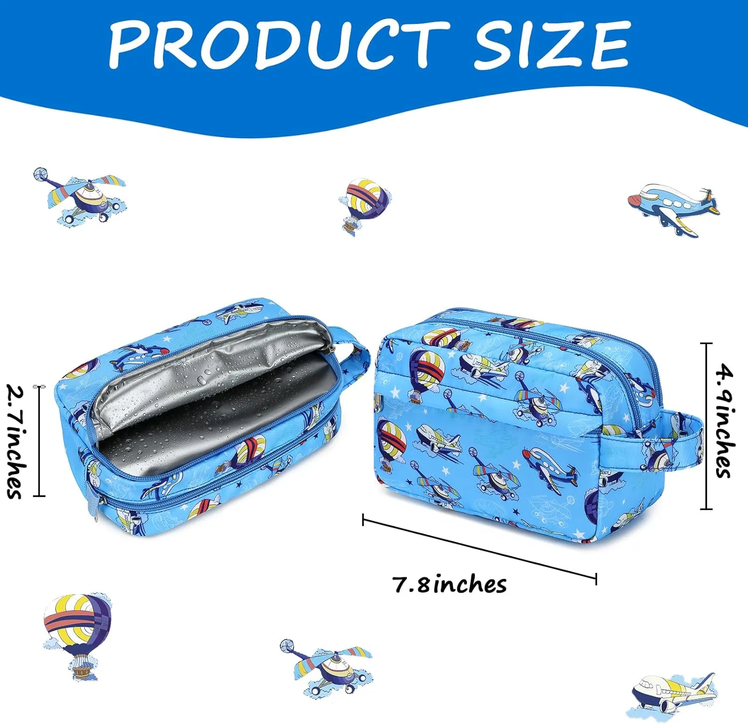 CAMTOP Kids Travel Toiletry Bag Cute Swim Bag for Boys Girls Waterproof for Toiletries Accessories Bathroom Stuff