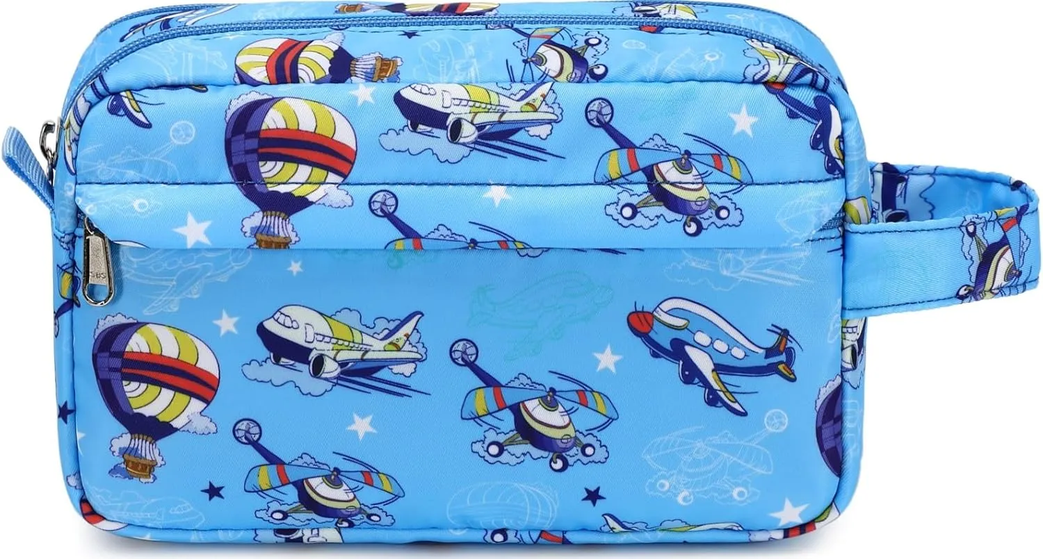 CAMTOP Kids Travel Toiletry Bag Cute Swim Bag for Boys Girls Waterproof for Toiletries Accessories Bathroom Stuff