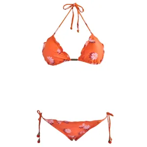 Cia Maritima Orange Bloom Triangle String Bikini