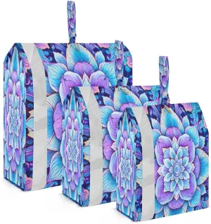 Colorful Floral Mandala Compression Packing Cubes Suitcase Organizer Bags Set for Travel Cubes for Women Travel Accessories