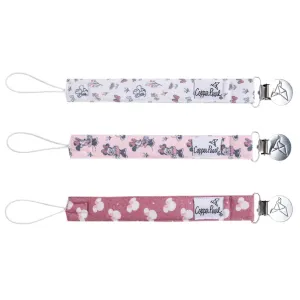 Copper Pearl Minnie Mouse Binky Clip Set (3-Pack)