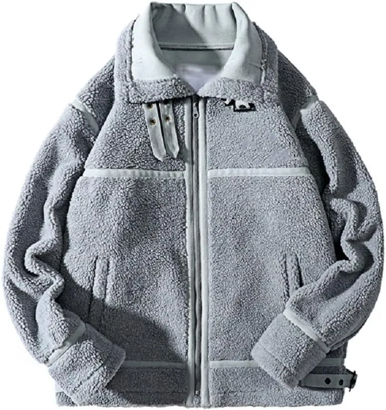 Cotton Clothes Male Winter China-Fashion Loose Design Sense Granular Velvet Cotton-Padded Coat(Medium)