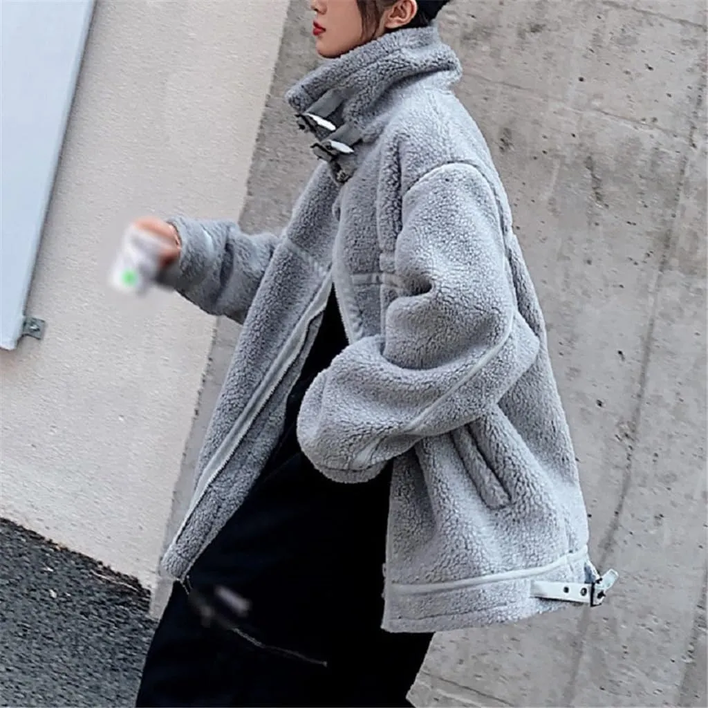 Cotton Clothes Male Winter China-Fashion Loose Design Sense Granular Velvet Cotton-Padded Coat(Medium)