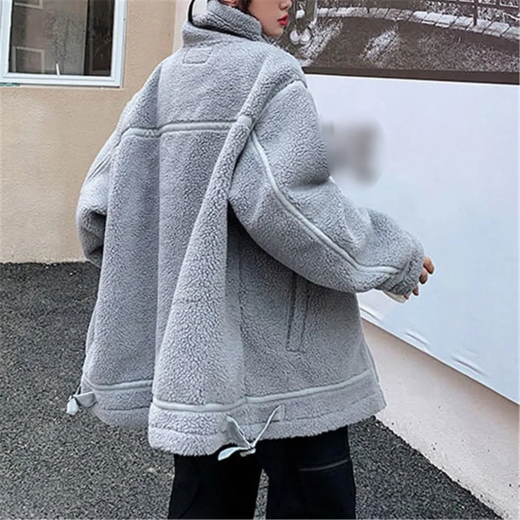 Cotton Clothes Male Winter China-Fashion Loose Design Sense Granular Velvet Cotton-Padded Coat(Medium)