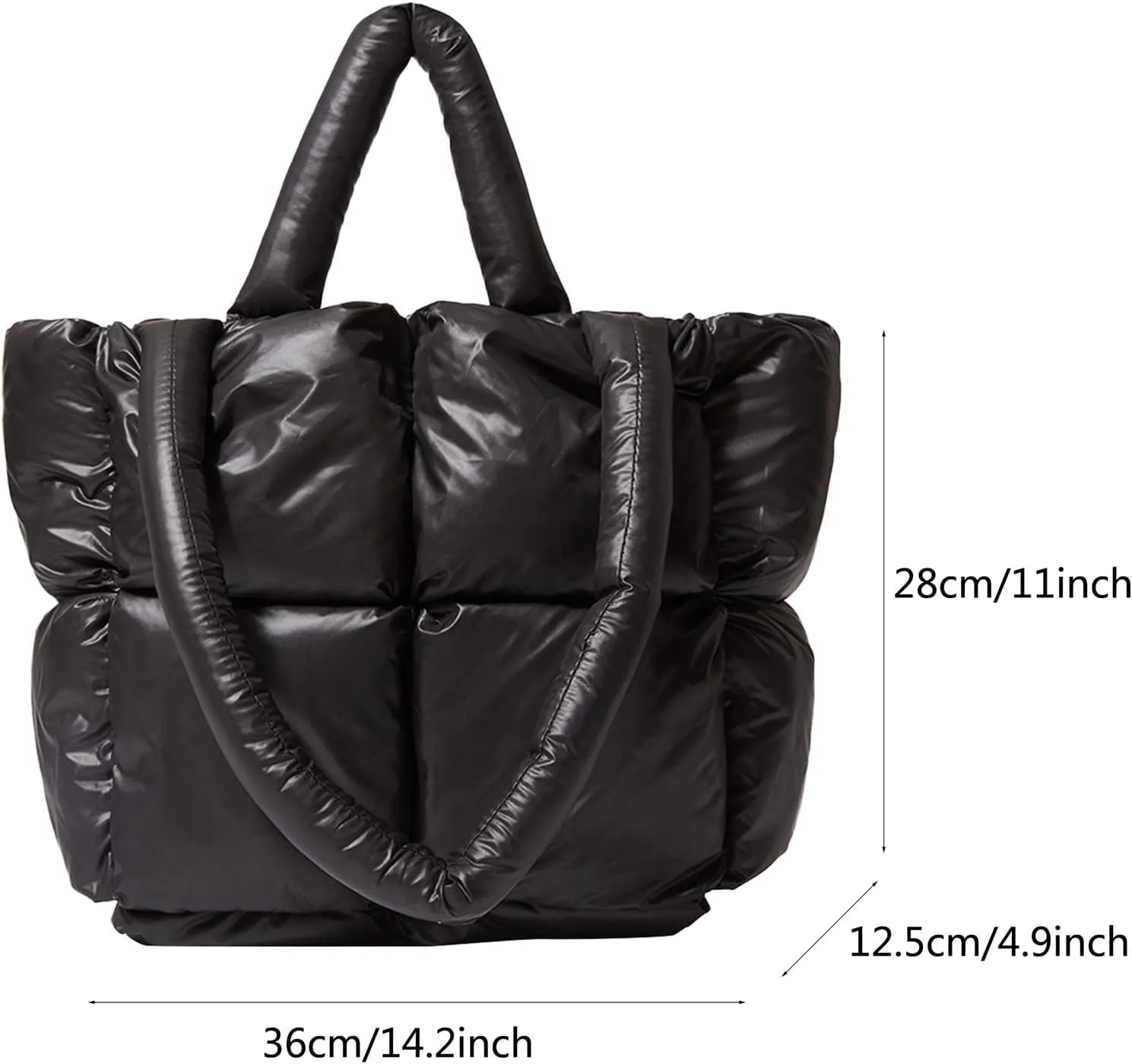 Cross Body Bag For Woman Light Large Quilted Shoulder Bag Carryall Puffer Hobo Bag For Her Friends Travel College F