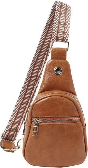 Crossbody Bags for Women Fashion Chest Bag Soft Leather Texture Crossbody Bag Large Capacity Simple Retro