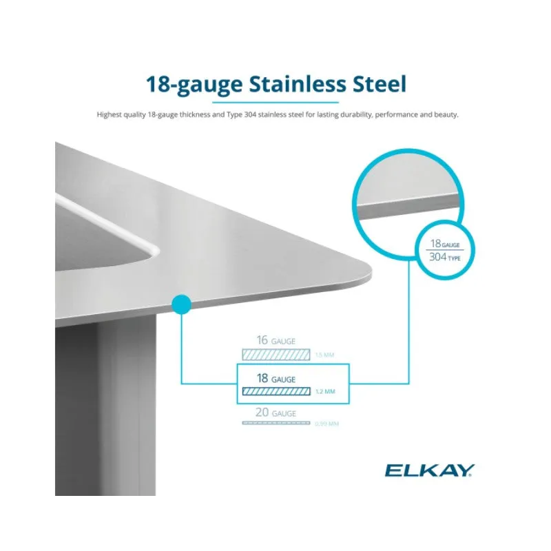 Crosstown 18.5" x 13.5" x 9" Stainless Steel Single-Basin Undermount Bar Sink Kit