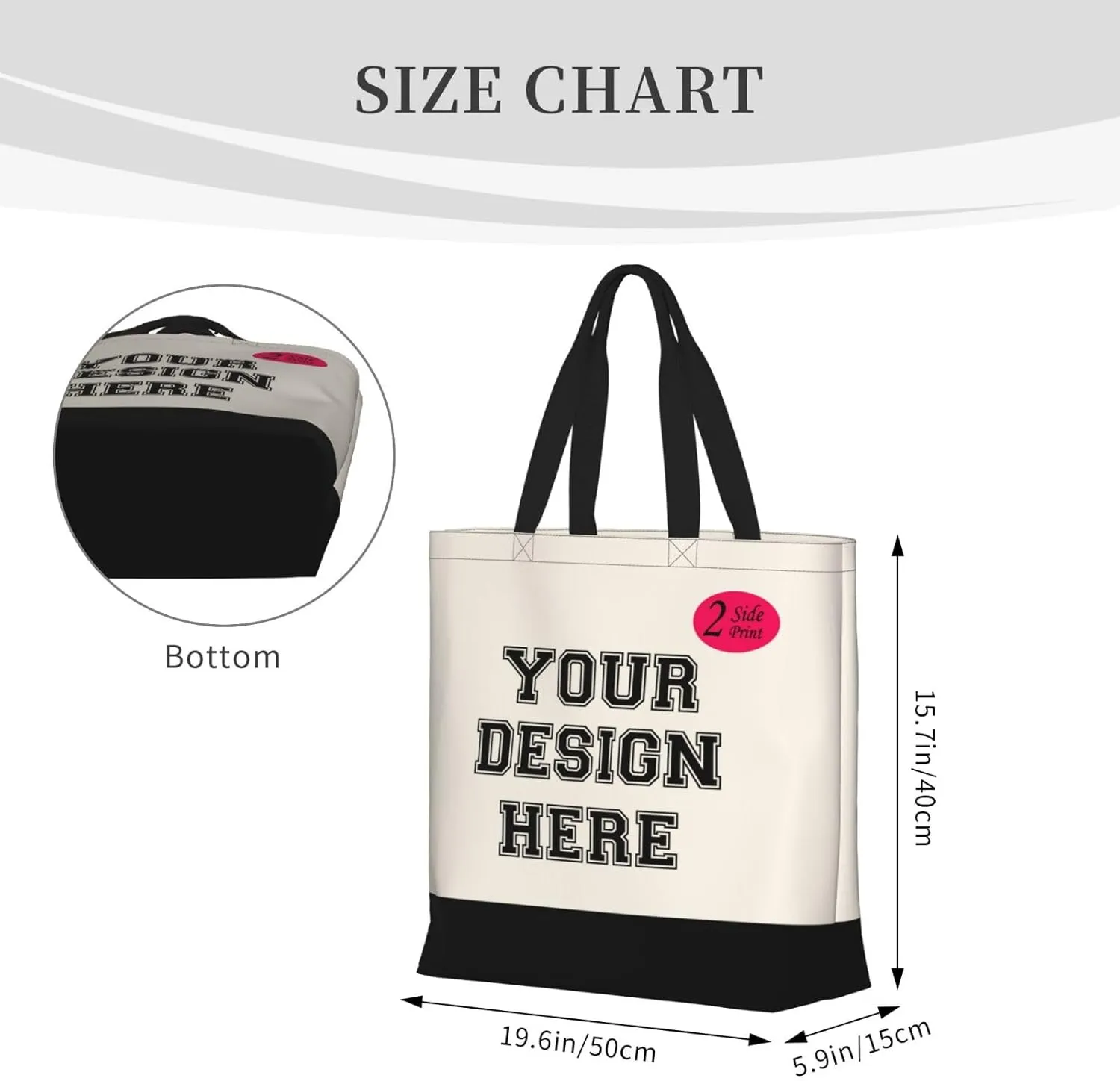Custom Tote Bags for Women with Image Text logo, Personalized Tote Bag Gifts for Mom Teachers, Customized Handmade Totes