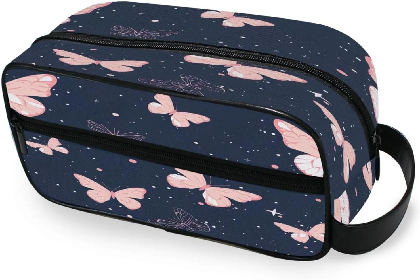 Cute Butterflies Travel Toiletry Bag for Women Men, Hanging Cosmetic Bag, Water Resistant Shaving Bag for Toiletries Accessories