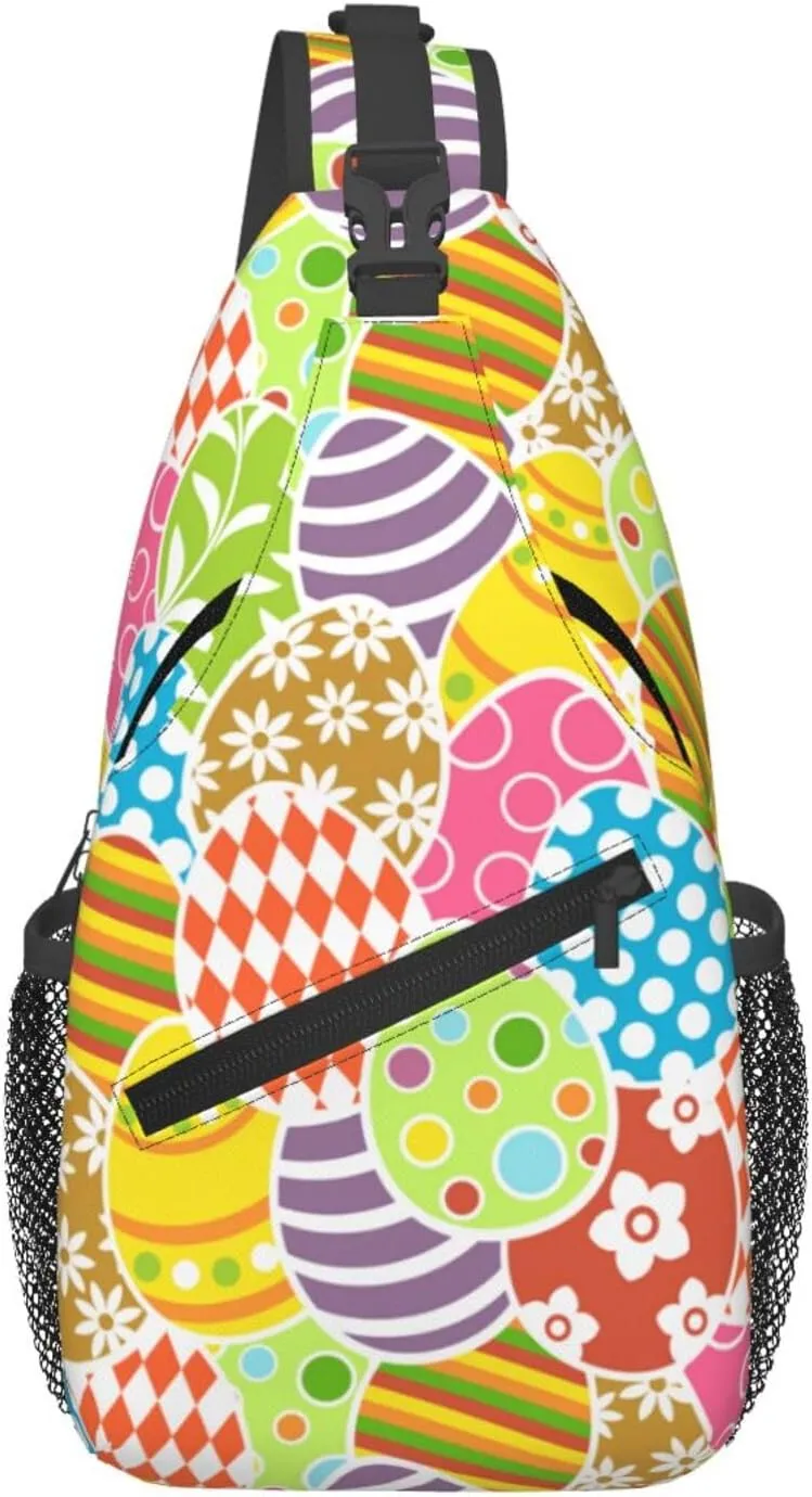 Cute Easter Bunny Sling Bag for Women Men Large Crossbody Bags Work Laptop Backpack Handbags