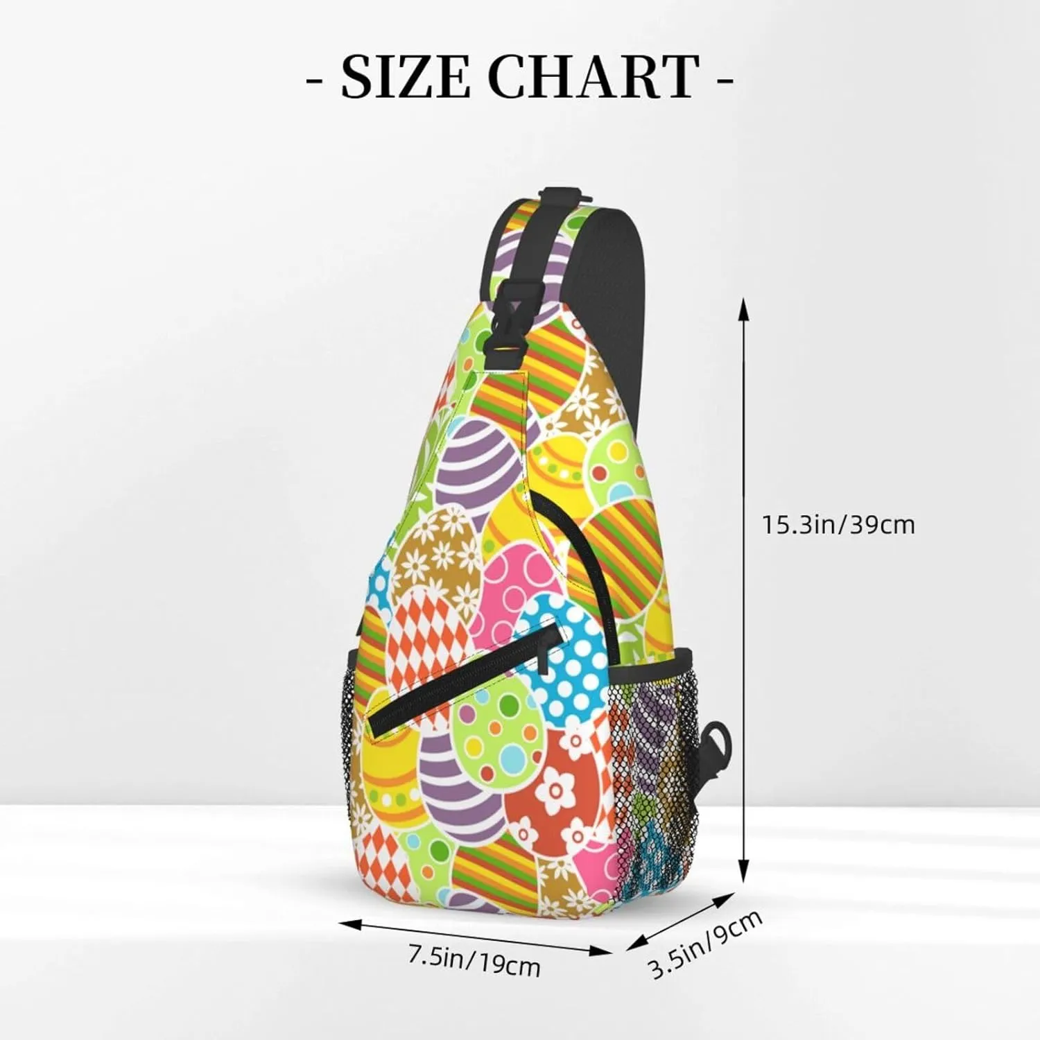 Cute Easter Bunny Sling Bag for Women Men Large Crossbody Bags Work Laptop Backpack Handbags