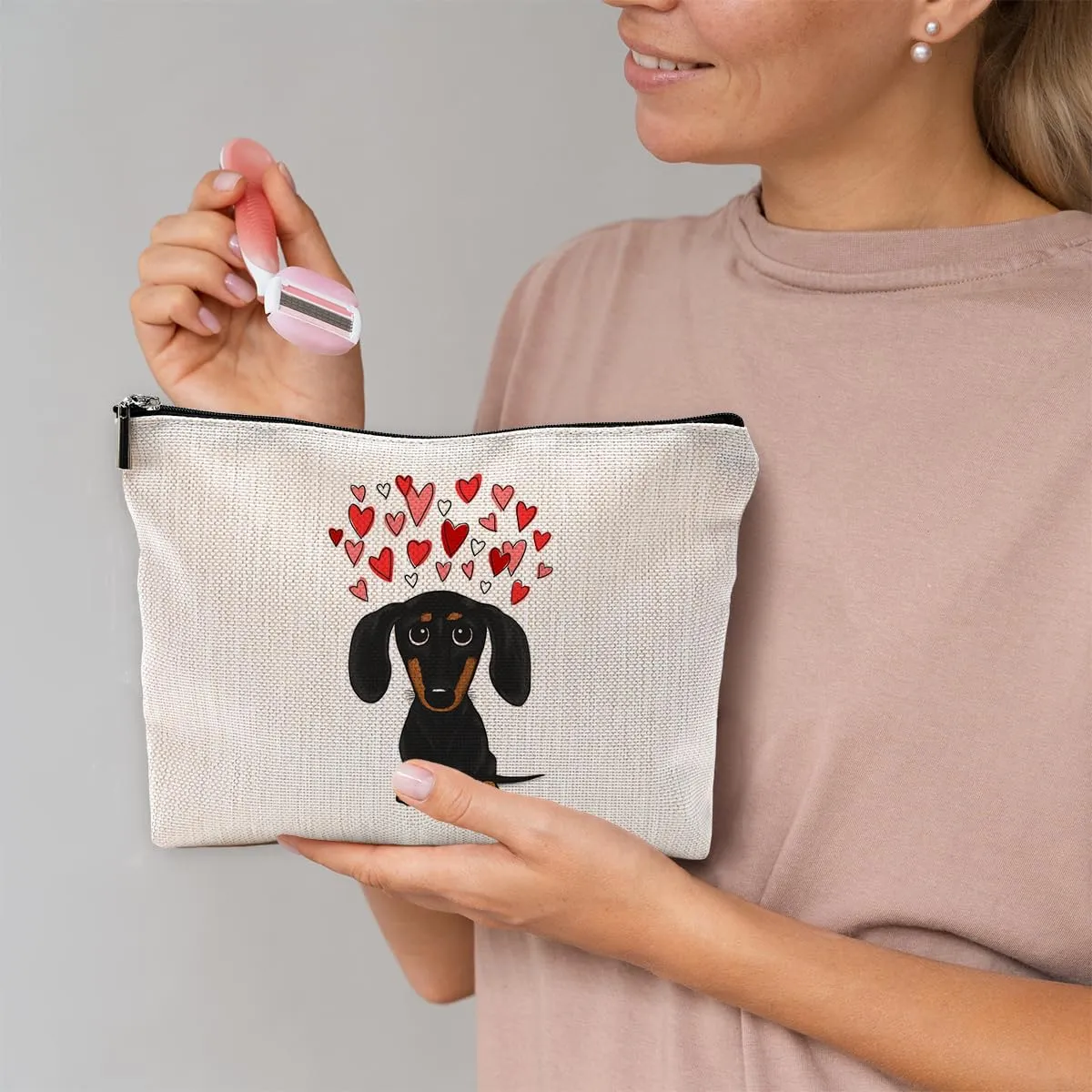 Dachshund Makeup Bag,Dachshund Cosmetic Bag,Dachshund Makeup Travel Toiletry Bag,Dachshund Mom Gifts,Dachshund Lover Gifts,Dachshund Gifts for women,Valentine Gifts