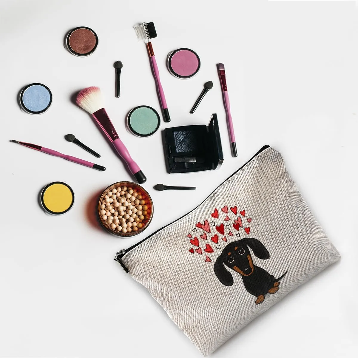 Dachshund Makeup Bag,Dachshund Cosmetic Bag,Dachshund Makeup Travel Toiletry Bag,Dachshund Mom Gifts,Dachshund Lover Gifts,Dachshund Gifts for women,Valentine Gifts